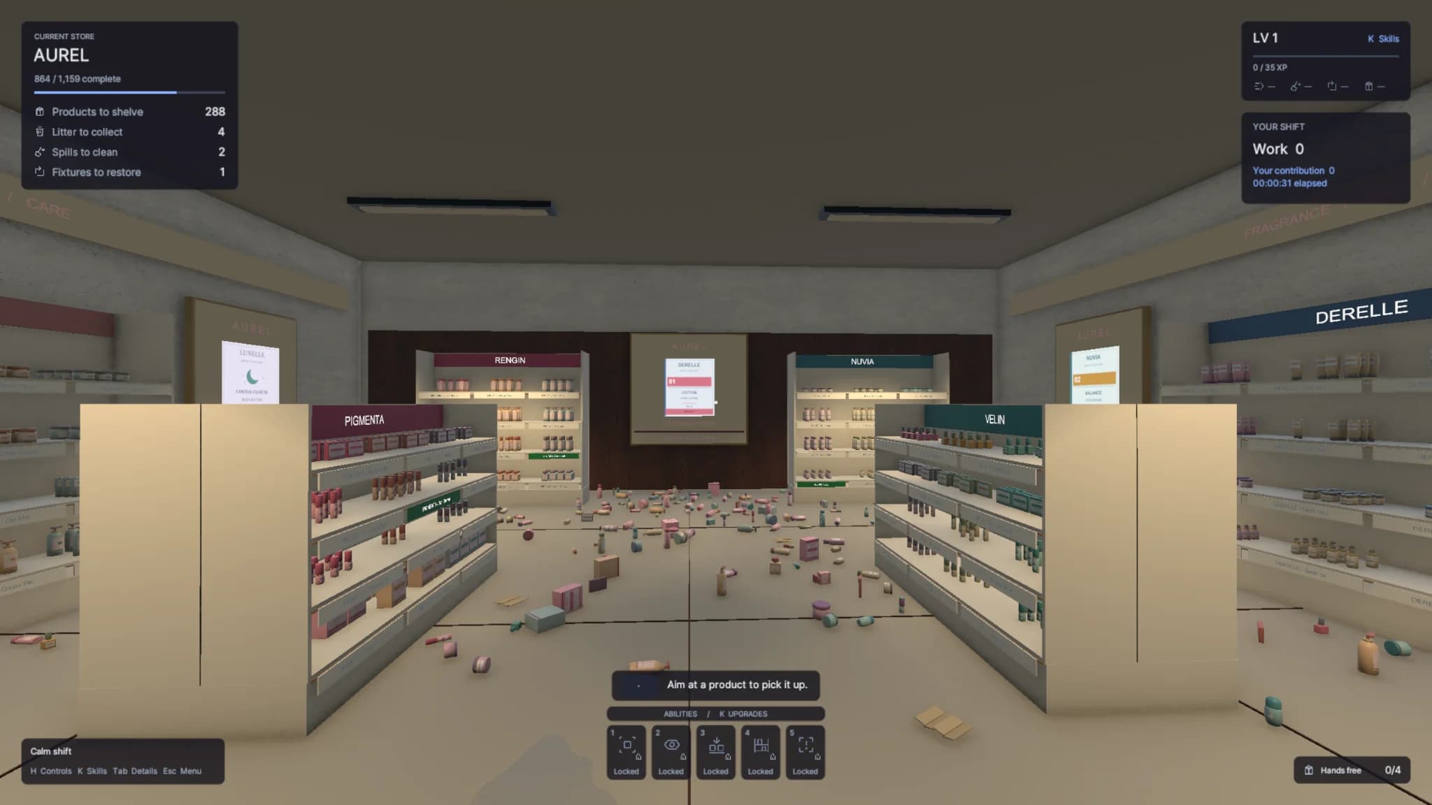 An in-game view of the AUREL beauty store in the current gallery.